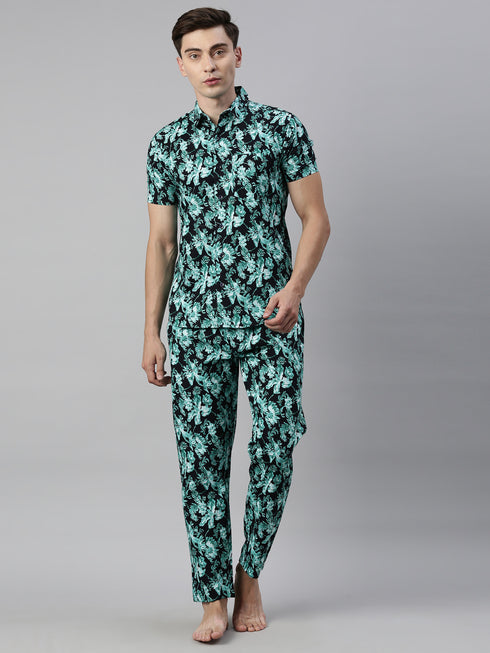 Black & Green Assorted Night Suit